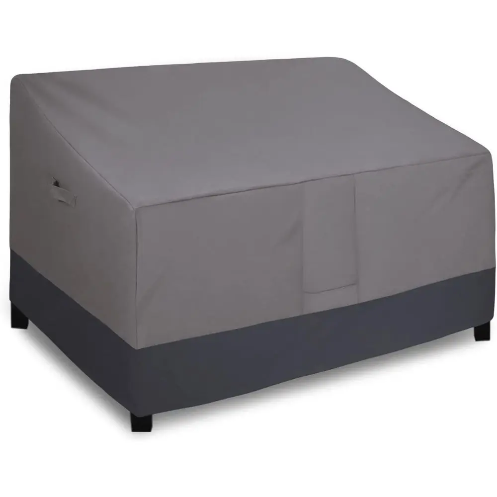 

Heavy Duty 2 Seater Outdoor Loveseat Cover, Waterproo Windproo Patio urniture Soa Cover with Air Vent (58Wx32.5Dx31H inch, Gray/