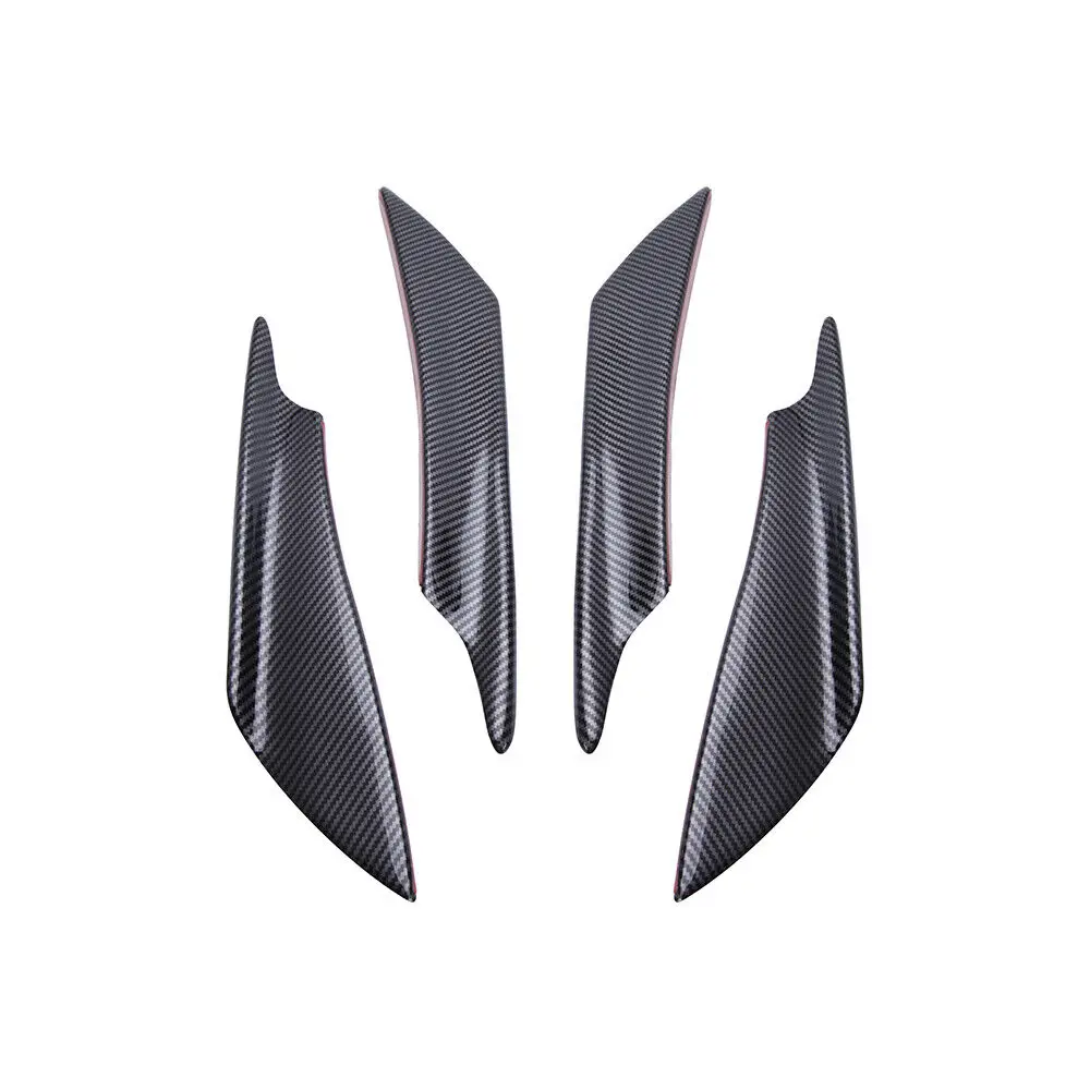 LAICY 4PCS For Mitsubishi Lancer EVO 2002-2017 Car Front Bumper Canard Splitter Lip Splitter Fins Diffuser Guard Body Spoiler