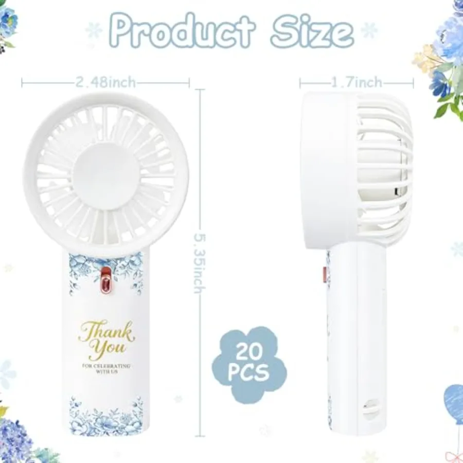 Portable Electric Wedding Fans Bulk Mini Portable Fan s Powerful Handheld Fans Small Personal Cooling for Summer Outdoor Party