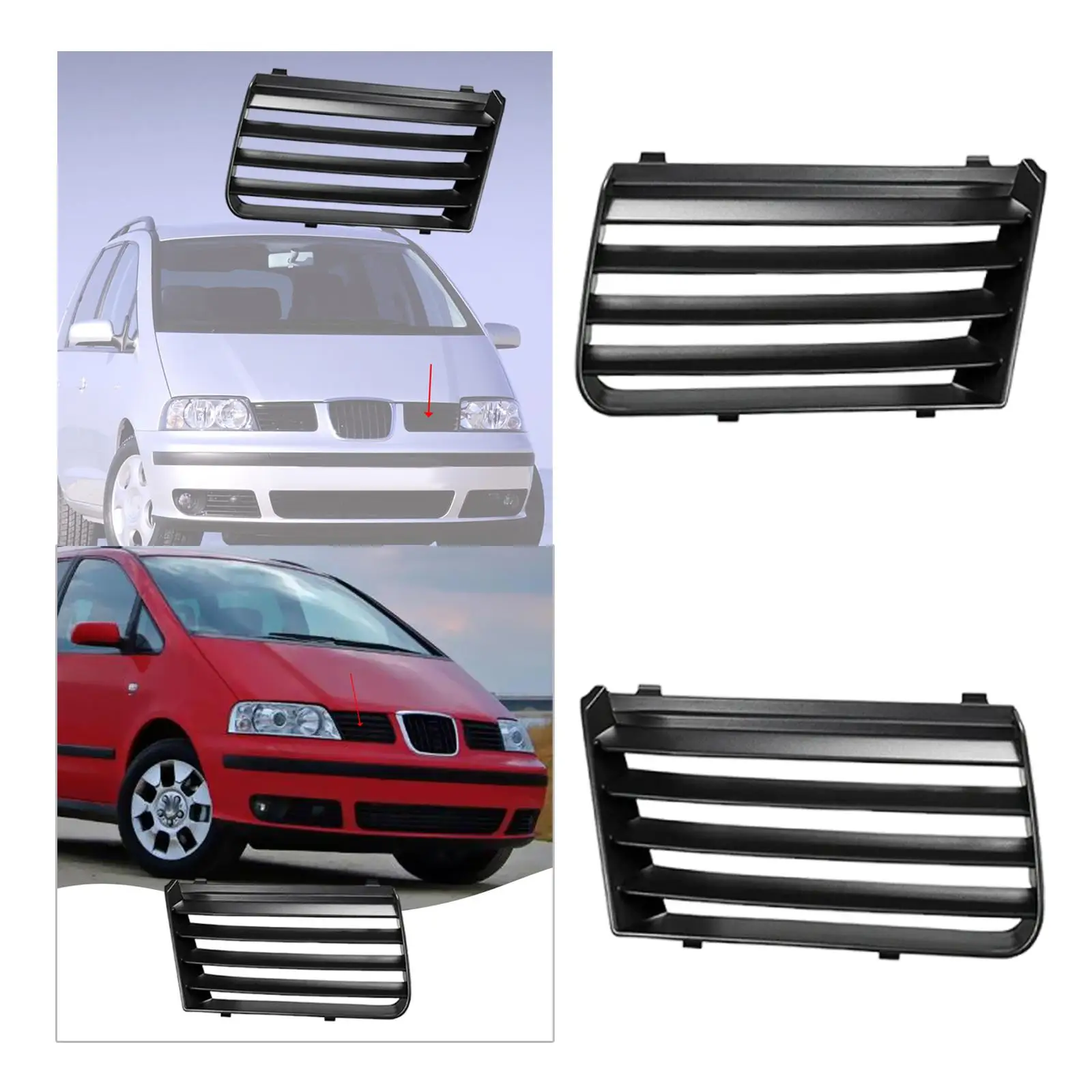 

Durable Auto Fog Lamp Grille Direct Replaces Front Left Upper Grille Accessory for Seat 2001-2010