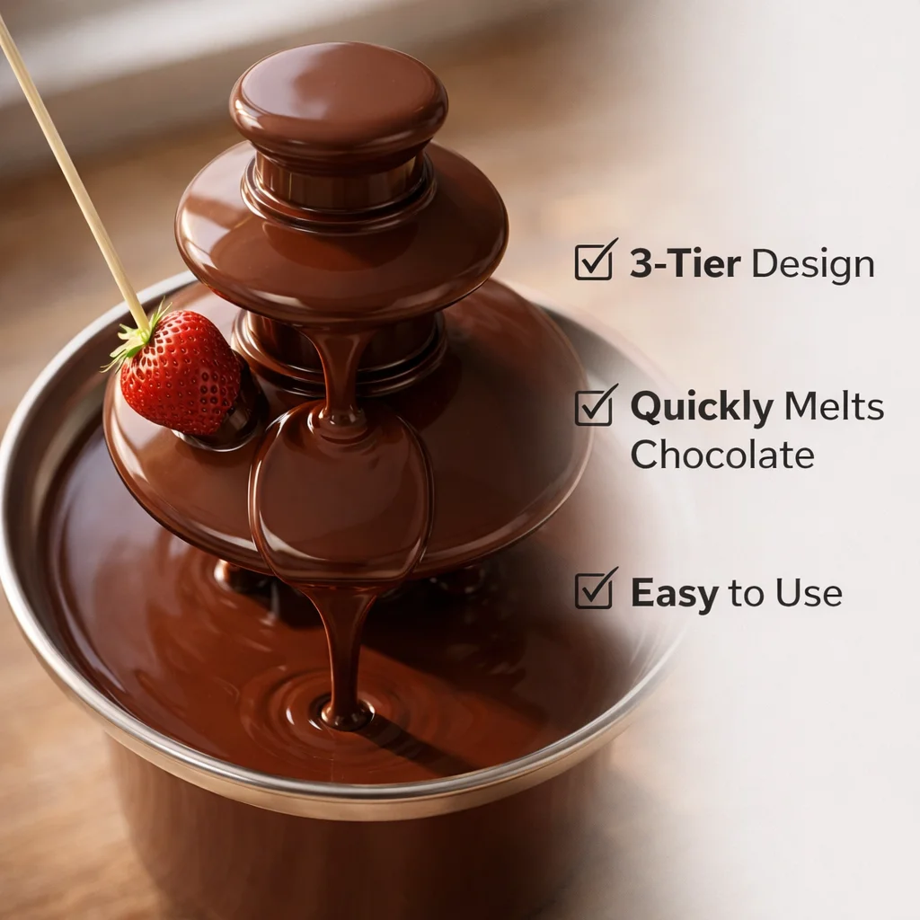 3-Tier Electric Chocolate Foun - огляд і ціна Chocolate Fountain Commercial