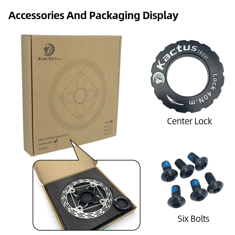 KACTUS közúti Bicikli Fékez mtb Vízépítéstan Fék discs 140/160/180/203mm Folyó Korong Fék 6 Felcsavar / Középcsatár zár hollowed Járókerék