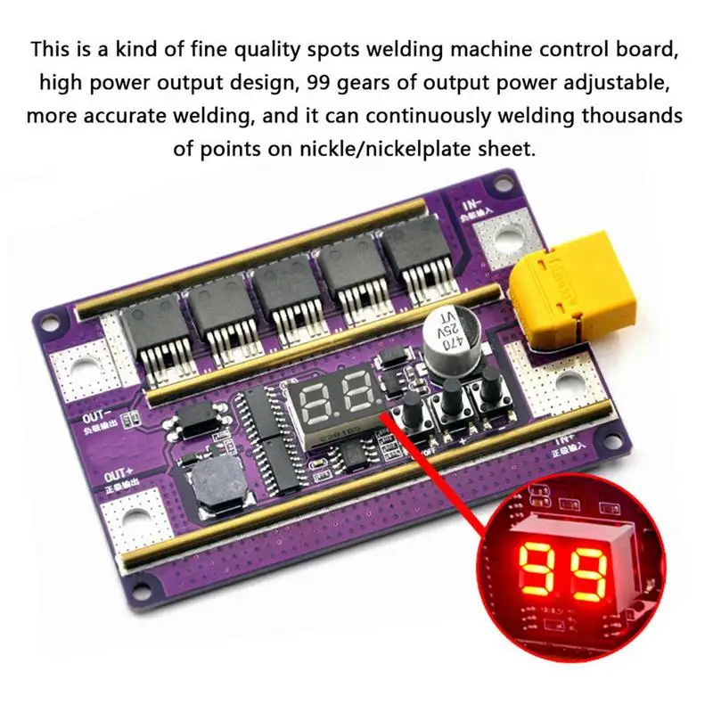 Spot Welder Control Board 99 Gears Power Spot Welder Machine Portable DIY Mini Size Lithium Battery Spot Welding Machine For1465