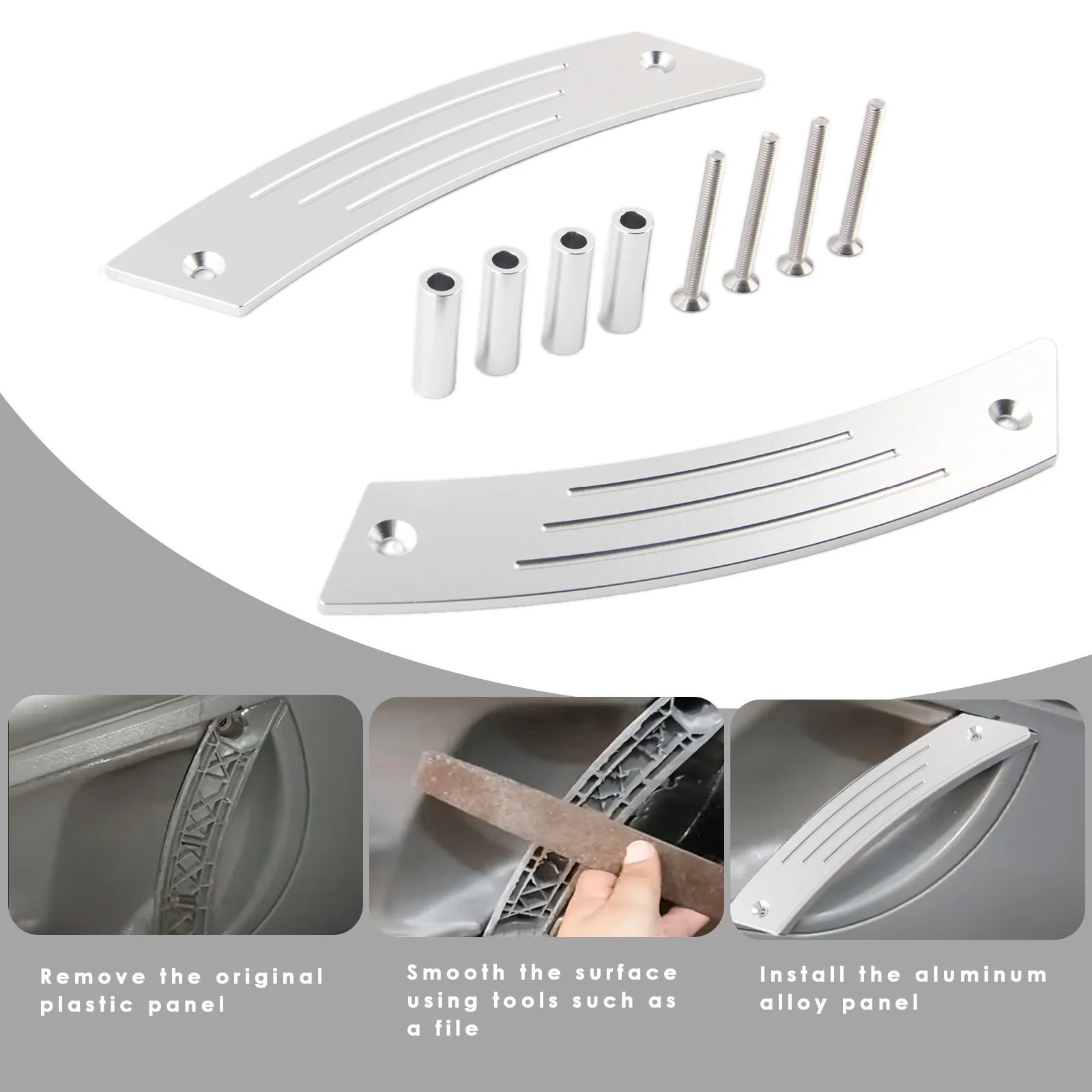 New For VW Beetle 1998 1999-2010 Pair Interior Door Handle Panel Repair Pull Handles view 4
