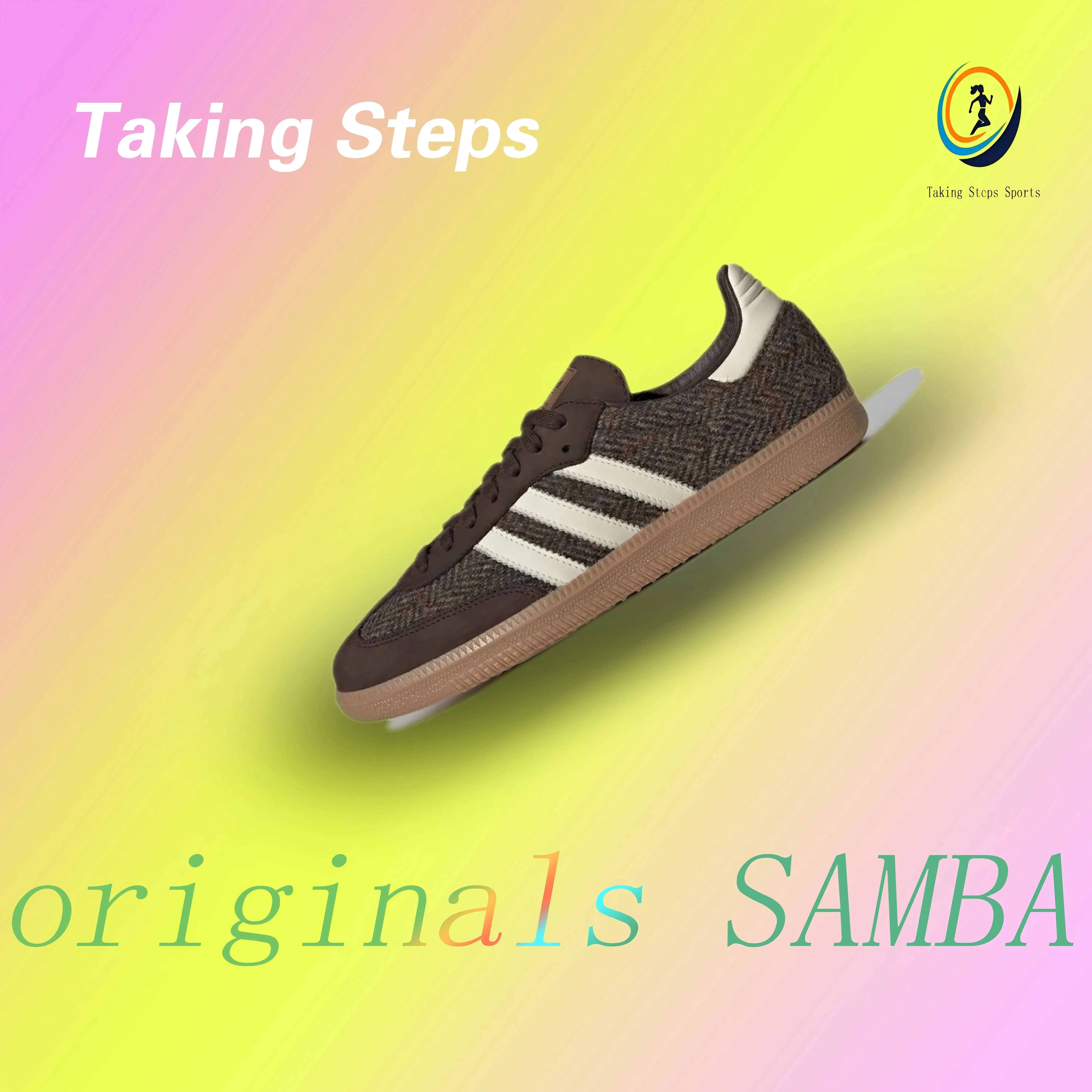 Adidas marrom cor combinando samba og masculino e feminino confortável moda baixa superior sapatos antiderrapante resistente ao desgaste