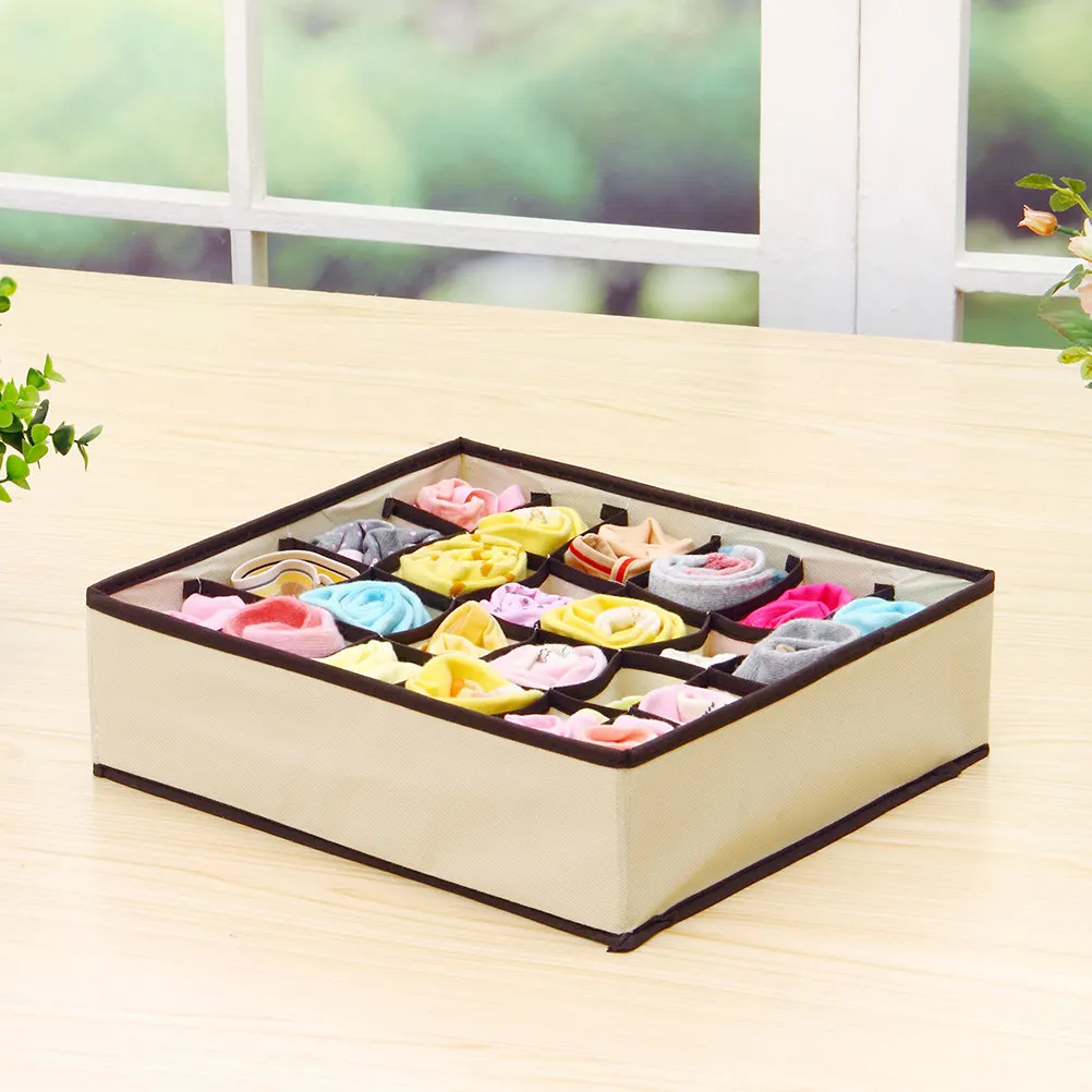 4Pcs Bra Storage Box for Women Non-Woven Underwear Organizer Drawer Closet Divider with Moisture Absorbing Odor Control