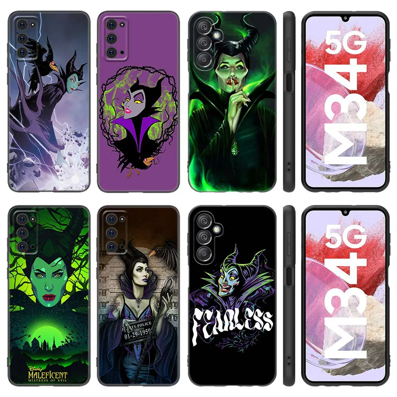 Disney Maleficent Phone Case For Samsung Note 10 20 M04 M13 M32 M14 M23 M33 M34 M42 M52 M53 M54 M55 5G M11 M12 M21 M22 M31 M51