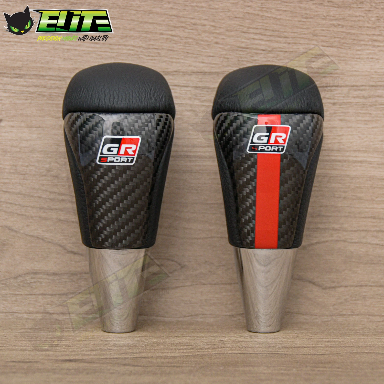 JDM Universal Carbon Fiber Gear Shift Knob GR Sports Car Manual Leather Gear Stick Shifter