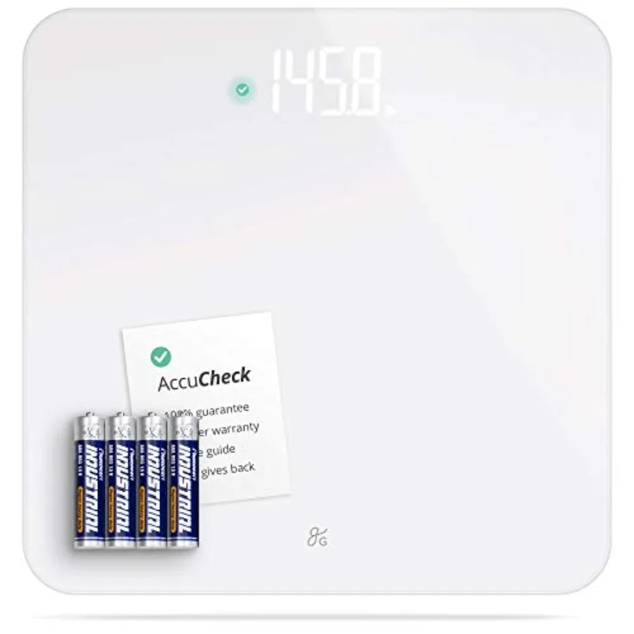 

Цифровые весы AccuCheck для измерения веса тела - точные цифровые напольные весы с высокоточными датчиками, большой дисплей с подсветкой, легко читаемые показания.