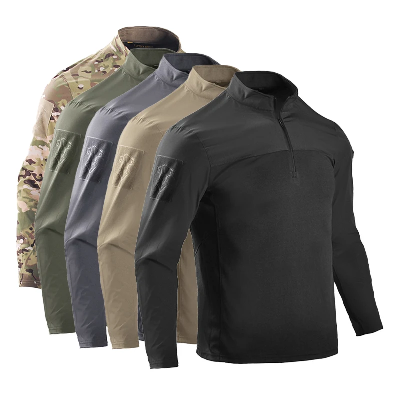 men's-hunting-t-shirts-1-4-zip-long-sleeve-shirt-quick-dry-stretched-long-sleeves-outdoor-adventure-hunting-cycling-daily-shirt