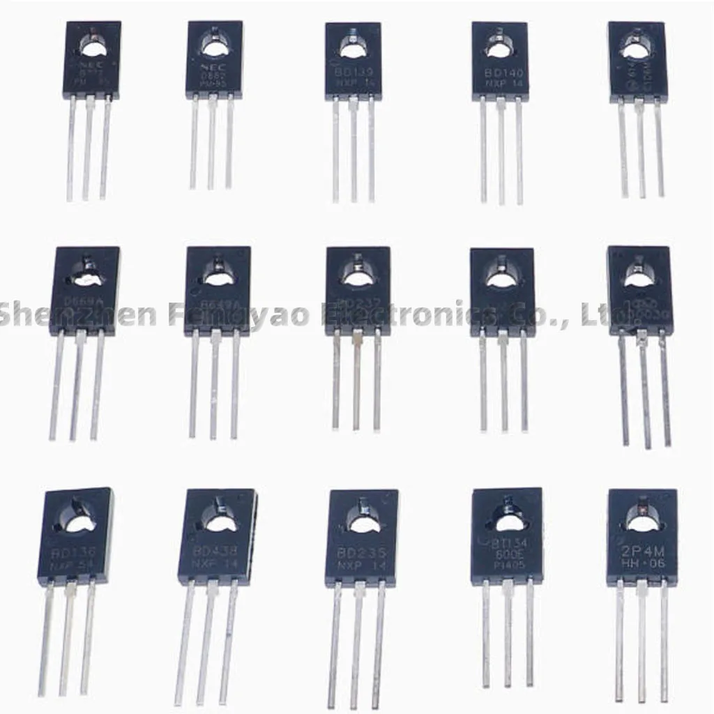 

150 шт. набор транзисторов TO-126 B772 D882 BD139 BD140 C106 D669 B649 D237 D238 13003 BD136 BD235 BD438 BT134 2P4M