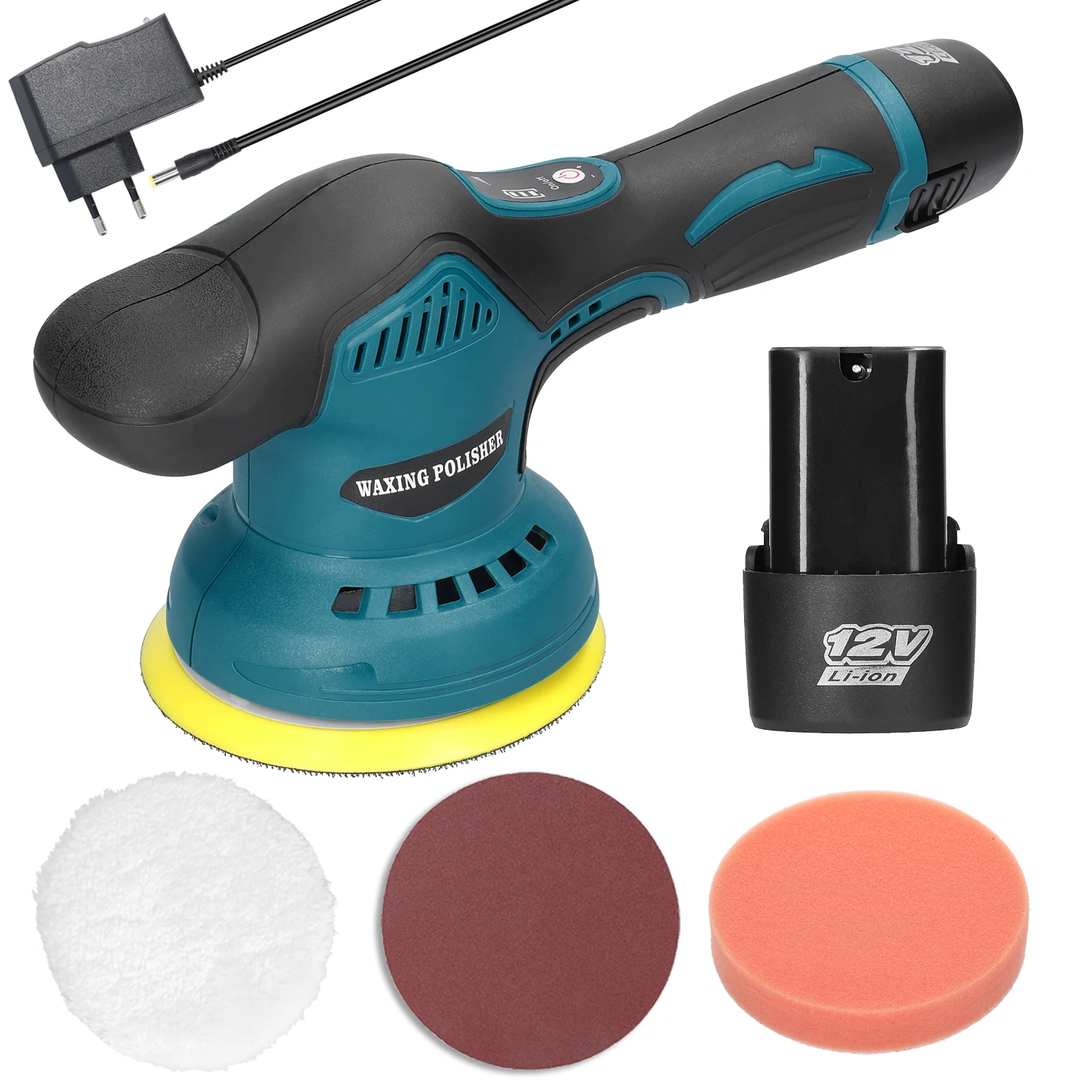 Cordless Car Polisher 8 Gears Adjustable Electric Auto Polishing Machine Metal Waxing Wood Grinding Rust Removal Machine