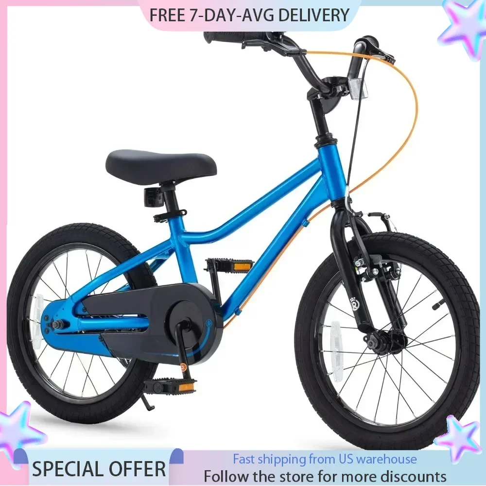 Aluminum Kids Bike 16 18 Inch Wheel Lightweight Bicycle for Boys Girls Ages4-9Years,Suitable for Children's Day Bike