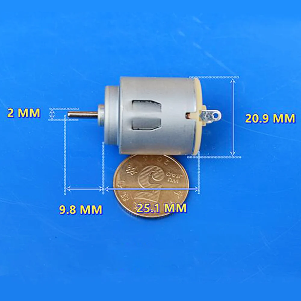 2PCS Mabuchi RA140 Micro Motor DC 6V-12V 9300RPM-16500RPM High Speed DIY Hobby Electric Toy Round Motor RE-140RA-12240