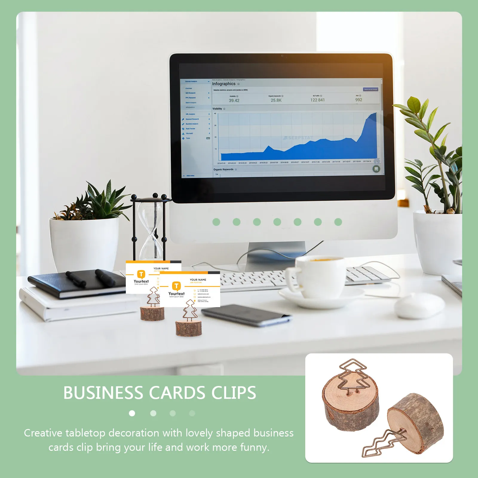 10Pcs Wooden Desktop Cards Holder Tabletop Memo Clamp for Name Cards Messages Table Photos Office Home Xmas Wedding Decor