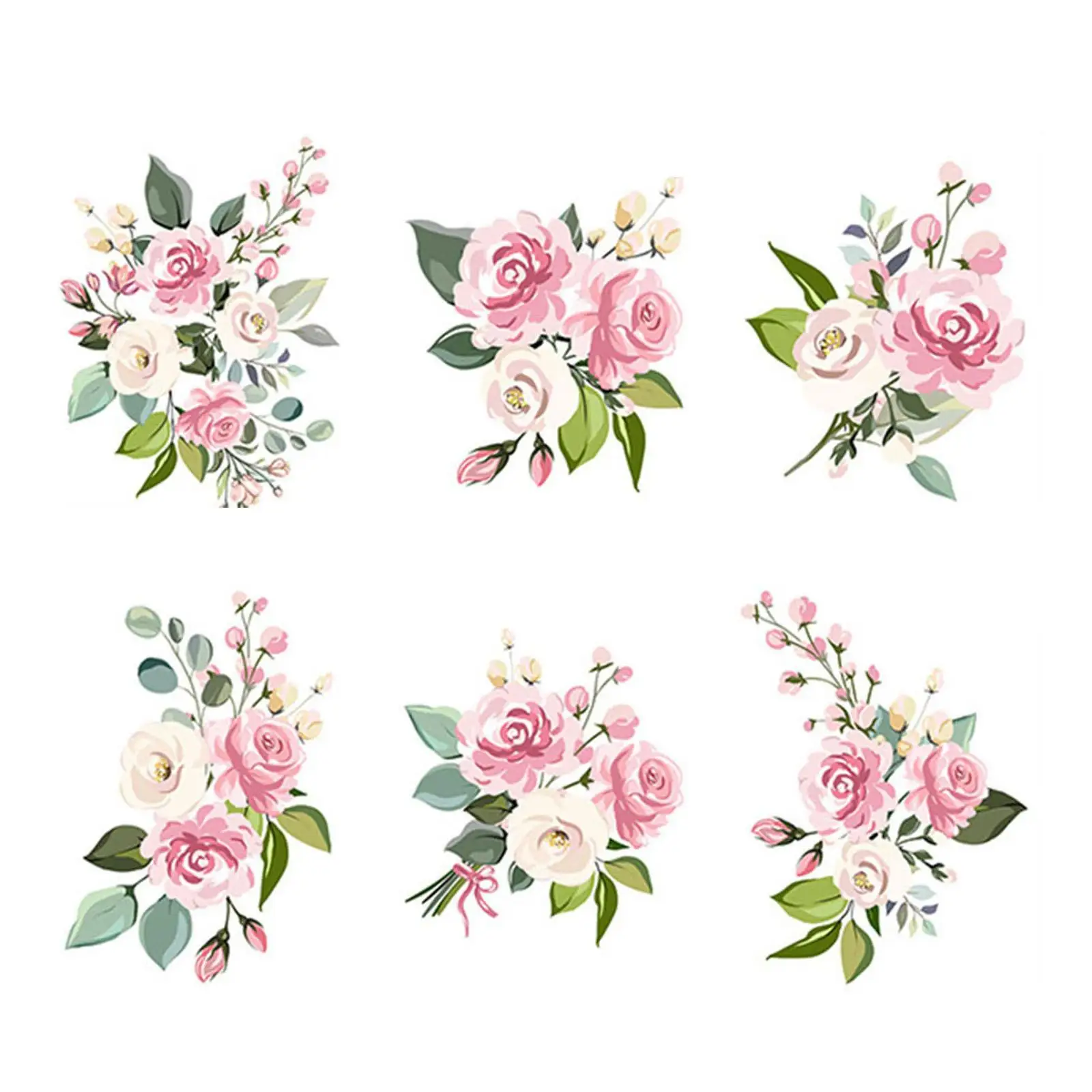 

Наклейки на стену с цветами, водонепроницаемые ПВХ-наклейки для ванной, нескользящие, для декора ванной комнаты, простые в использовании