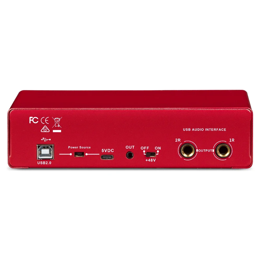 MD22 New Professional 2Channels 24Bit 192Hkz Audio Interface And USB Sound Card For Live Recording