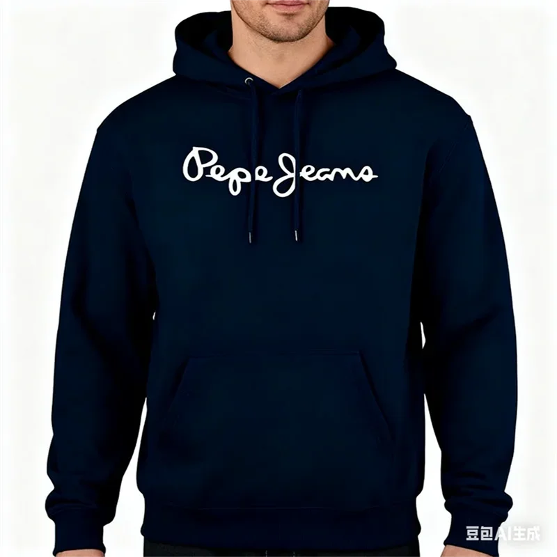Pepe Jeans Hoodie Unisex London Denim Casual Streetwear Fashion Vintage Retro Brit English Aesthetic Trendy Sport Sweatshirts