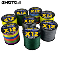 GHOTDA Fishing Line 12 Strand 25LB-120LB PE Braided Fishing Line 1000M-100M Sea Saltwater Carp Fishing Weave Extreme Strong Cord