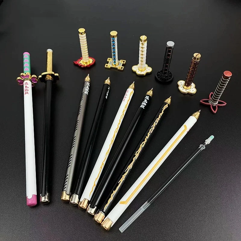 ปากกาลายอนิเมะดาบพิฆาตอสูร ขนาด 20 ซม. พร้อมลายผีเสื้อเซ็นยี่ ของสะสมสำหรับคอสเพลย์ พร้อมมีดในตัว