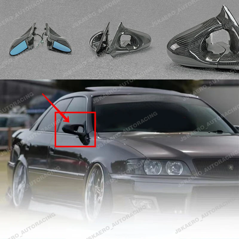 For Toyota Chaser JZX100 RHD Aero Mirror Rearview Mirrors Carbon Fiber Rear View car bodykits