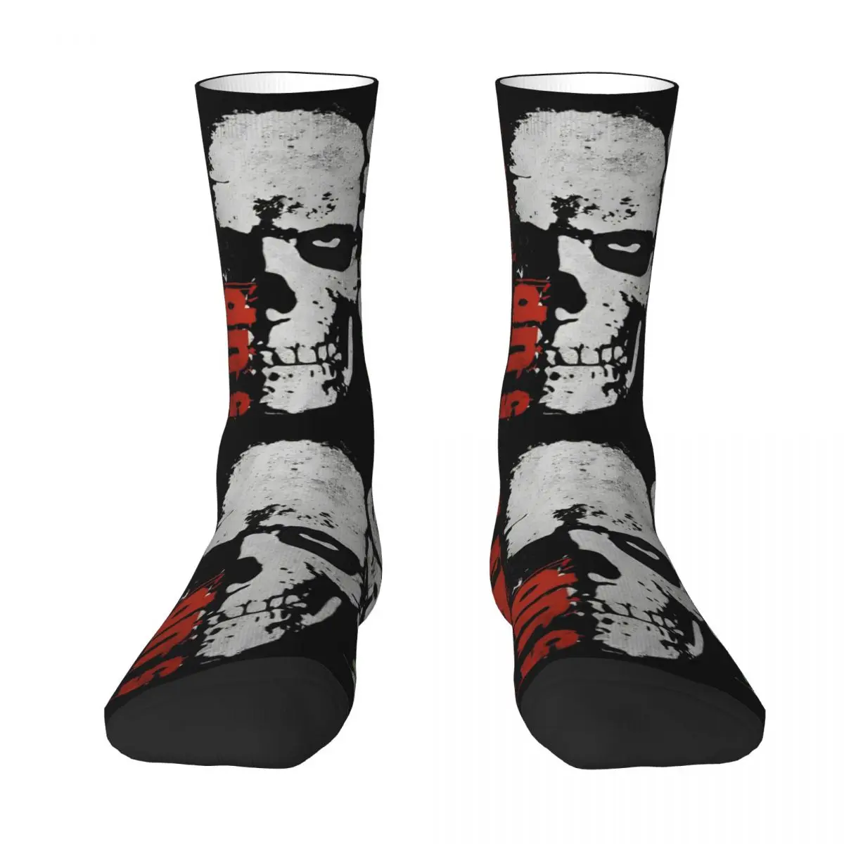 

Retro 1N23456 Skull Motorbike Motorcycle Sportbike Skateboard Socks Polyester Crew Socks for Women Men Sweat Absorbing