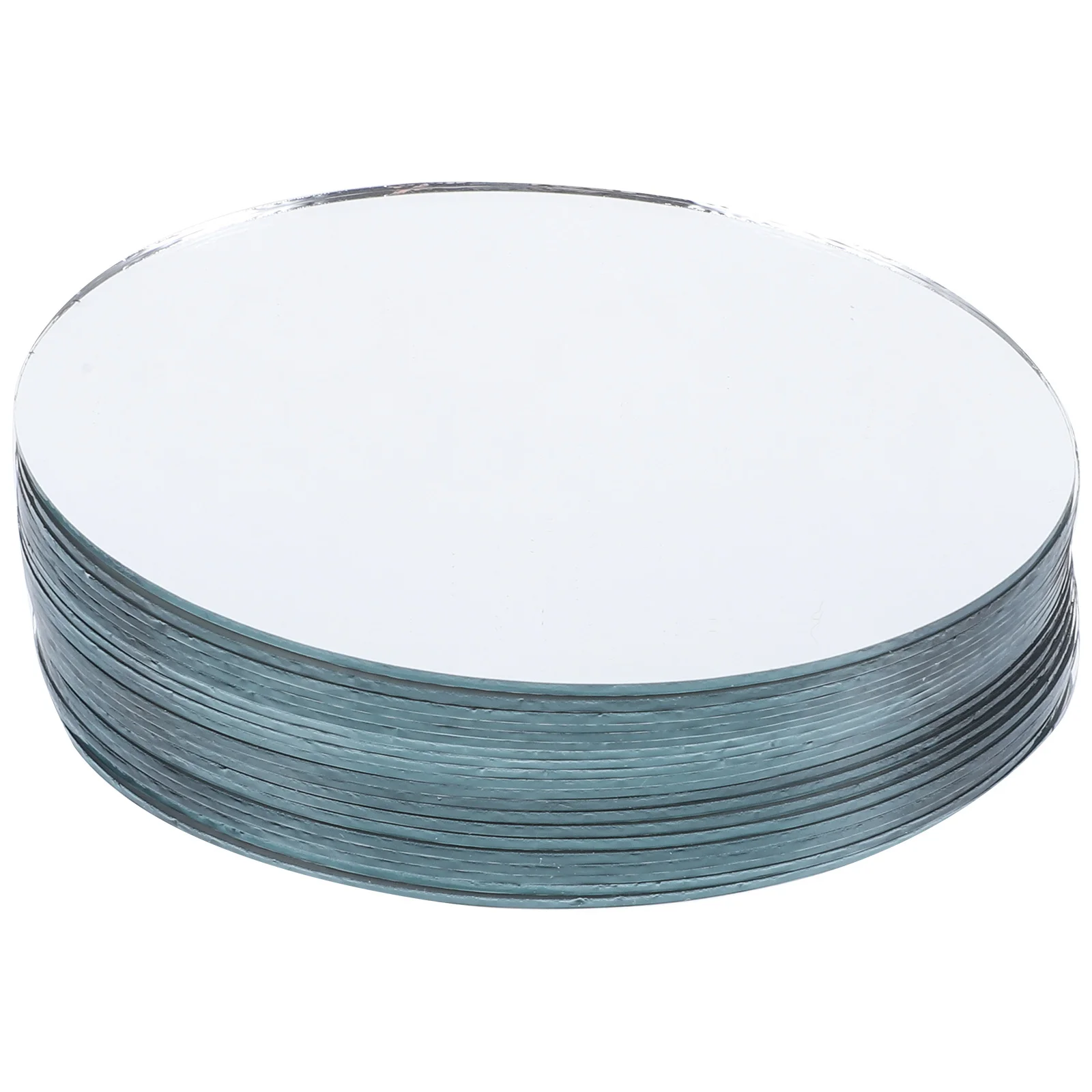 20 قطعة عدسة مرآة ماكياج بيضاوية صغيرة محمولة لتقوم بها بنفسك حجر الراين ديكور هدية واضحة لصديقة أمي عدسة مرآة ذاتية الصنع