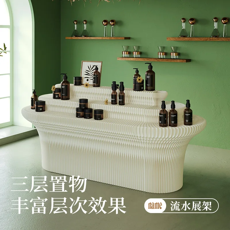 

Nakajima Taiwan Flowing Water High and Low Table Multi-layer Decorative Display Shelf Display Exhibition Experience Shelf