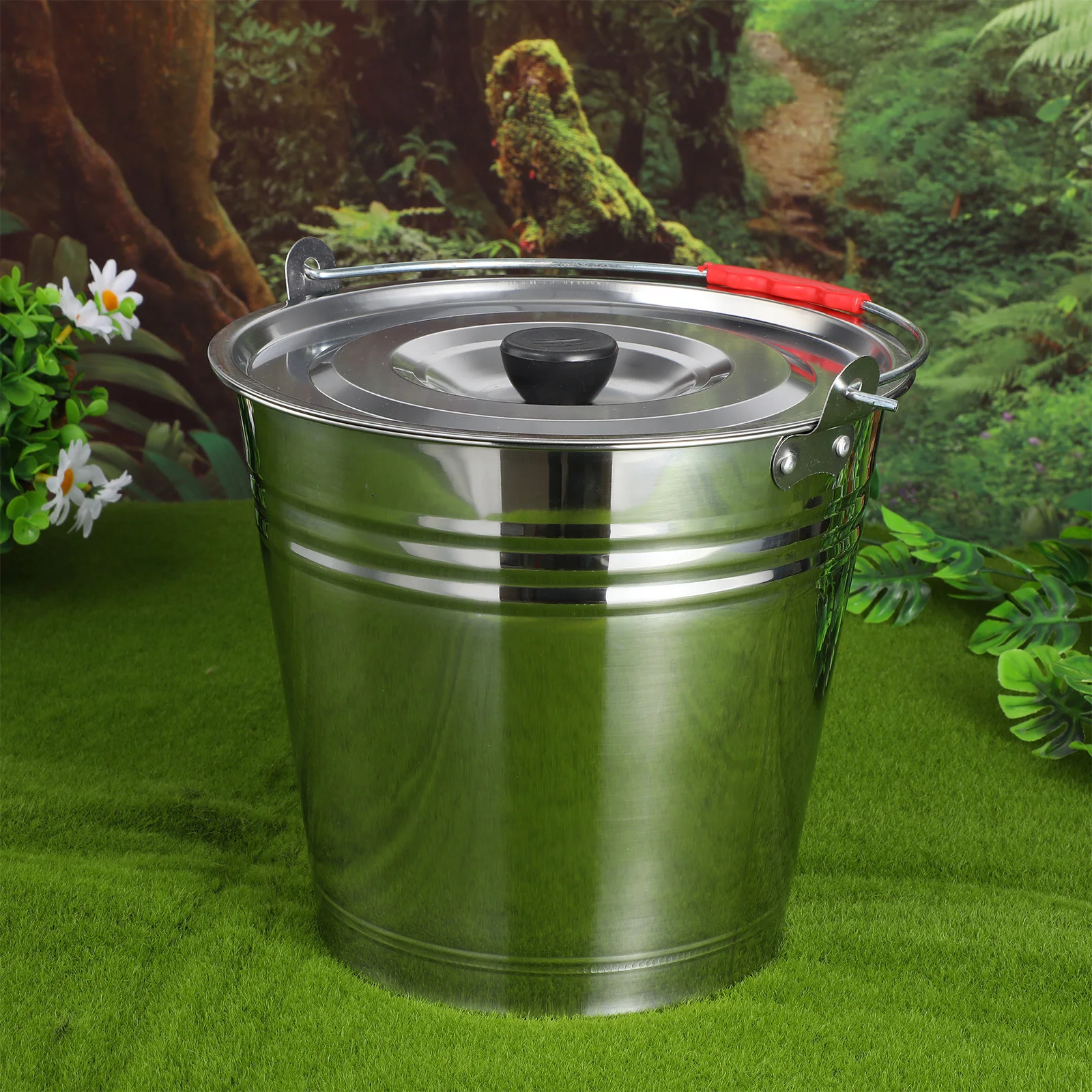 

Water Bucket With Handle Pasture Milk Thickened Stainless Steel Liquid Holder Household Multi-Purpose Storage Container Ranch