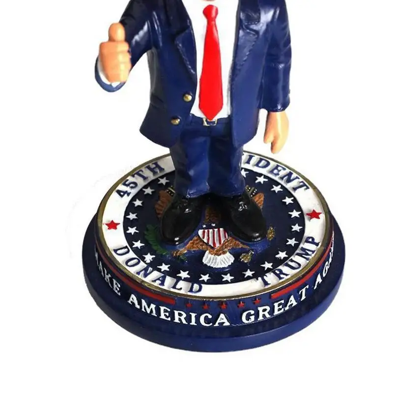 Bobblehead Figures Car Dash Shaking Head Character Car Accessories Resin Creative Shaking Ornament American Presidential Design