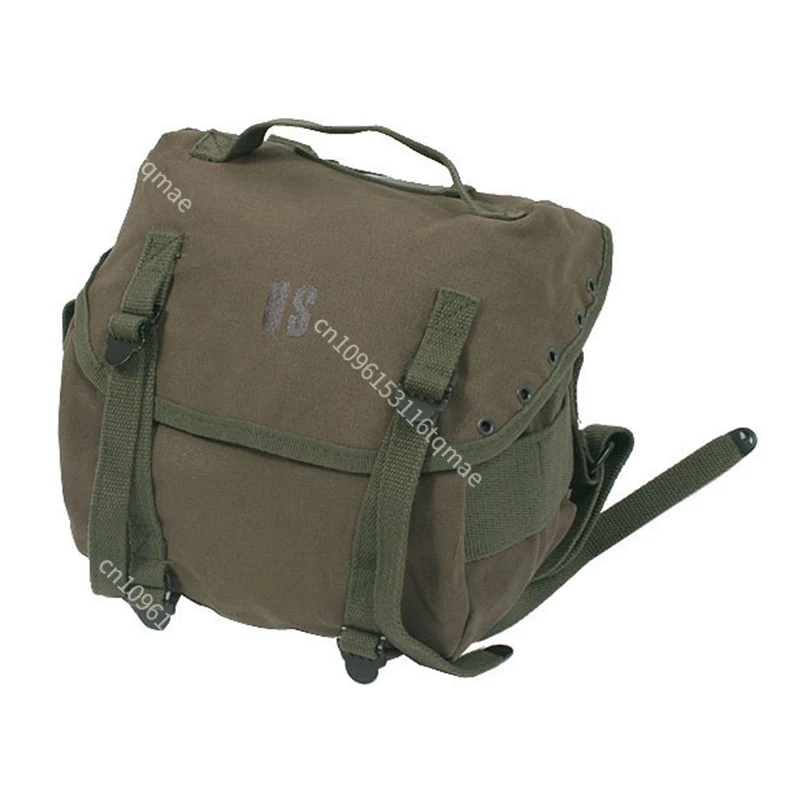 1 قطعة حرب فيتنام M1961 حقيبة قماش قنب الكتف الخصر حقيبة ريترو دراجة نارية الجانب حزمة لجمع الأفلام والتلفزيون الدعائم #2