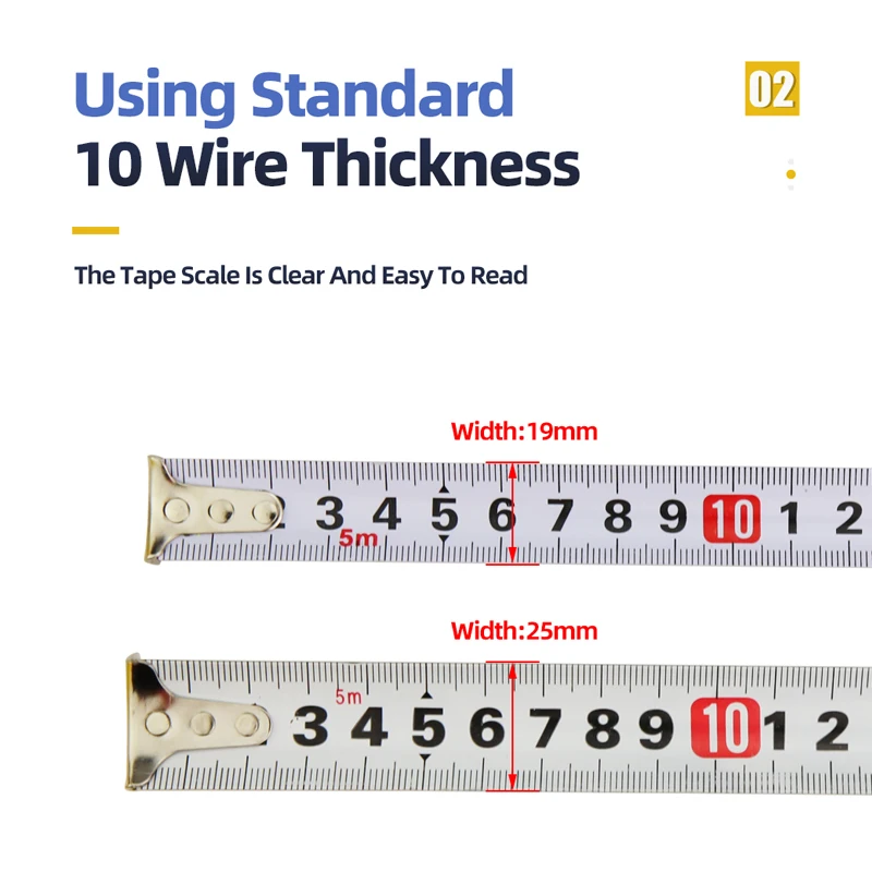 

New 2M 5M Tape Measure Metric Steel Measuring Ruler Distance Measuring Tool Meter Ruler Steel Tape Length Metal Measuring Tools