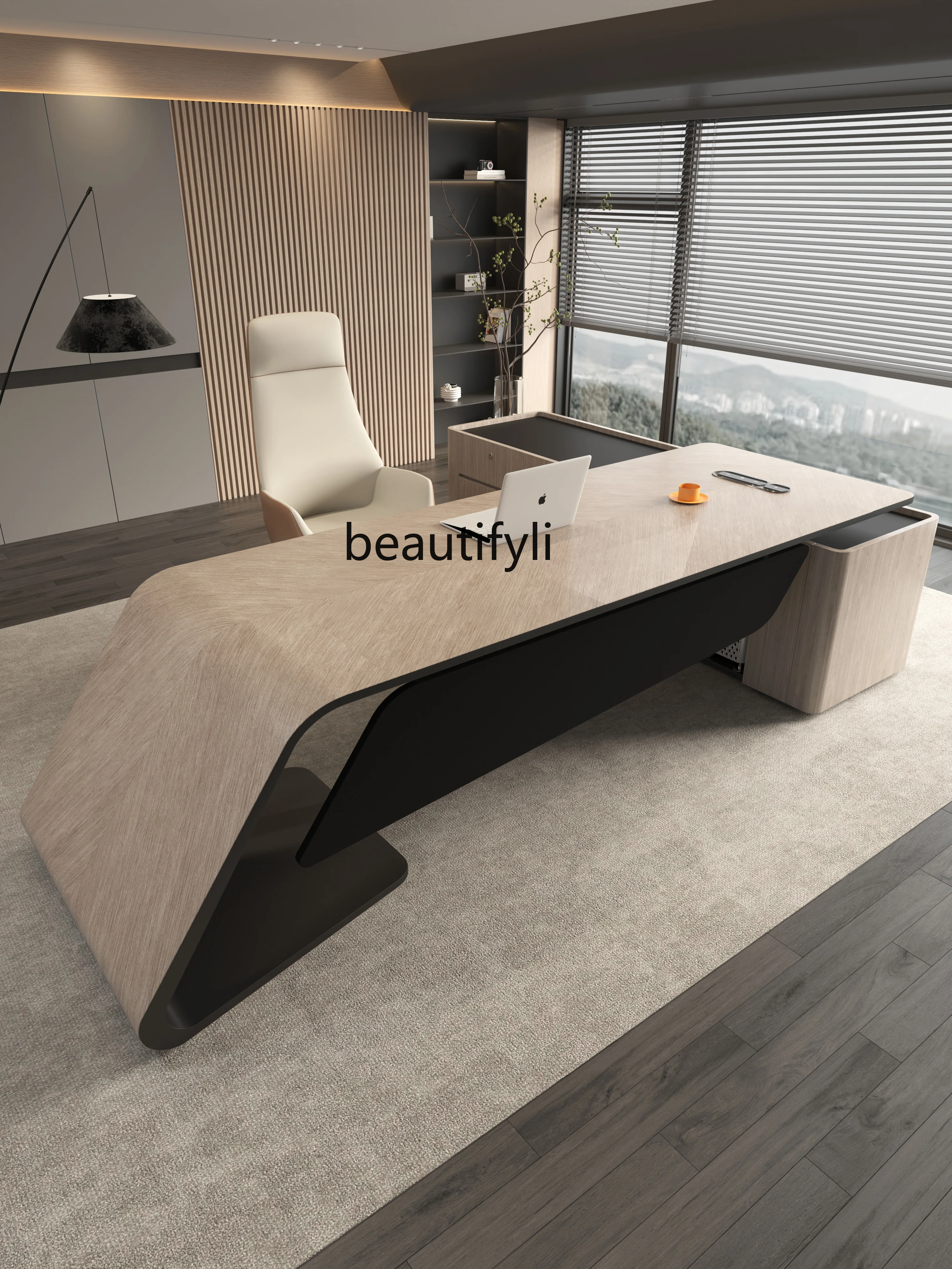 Light luxury high-end office boss desk high-end, simple modern office manager desk