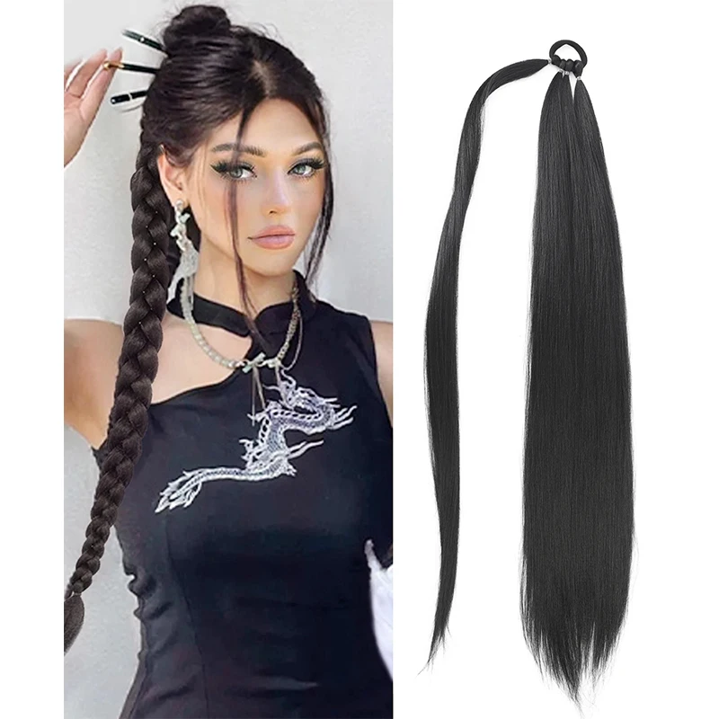 

Четырехниточный плетеный парик, хвост, грязная коса, тонкая коса Fried Dough Twists, парик, коса, хвост