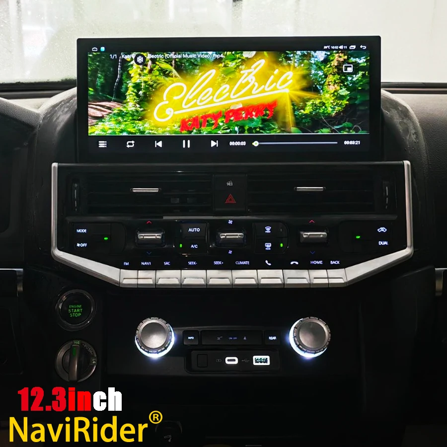 12.3 Inch Upgrade Multimedia Player High-spec stereo for Toyota Land Cruiser LC200 LC300 2008-2021 QLED Android 15 Car radio