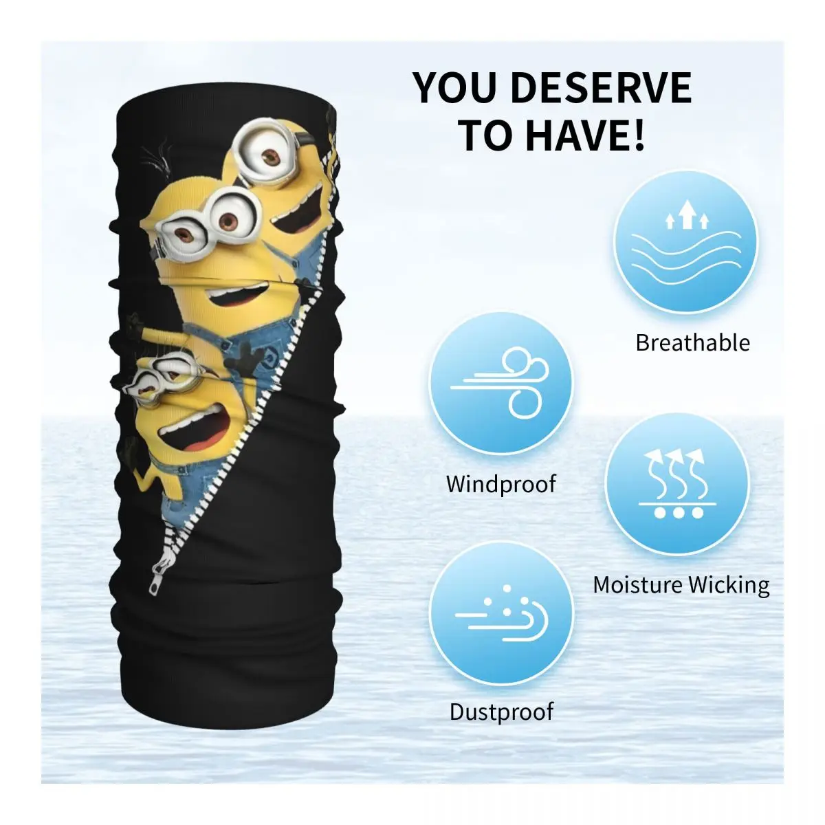 M-Minions Little Yellow Man Bandana Retro จักรยานหน้ากากวิ่งท่องเที่ยว Windproof Balaclava Design Soft WARM Face Mask