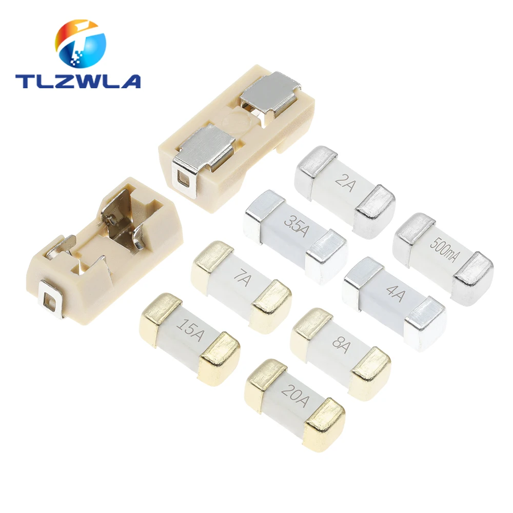 

10PCS 1808 125V 250V AC 0451 SMD Fast Blow Fuse 0.5A 0.75A 1A 2A 3A 4A 5A 6.3A 8A 10A 12A 15A 500MA 750MA 2410 ultra-rapid Fuses