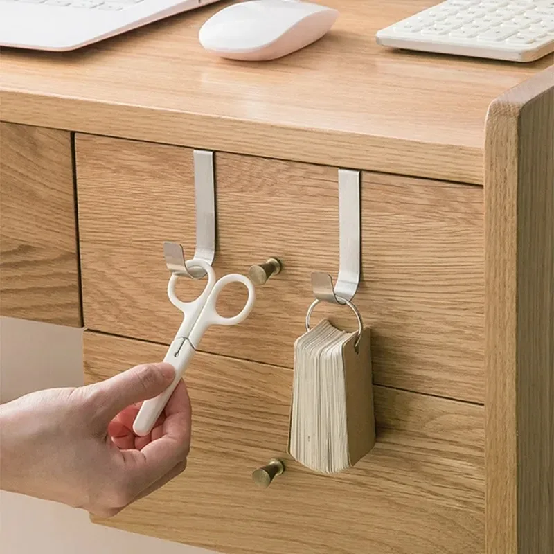 Multi-Purpose Hooks Kitchen Cabinet Door Back Hook Hanging Rack Clothes Coat Hat Towel Hanger Storage Hook Bathroom Accessories view 3