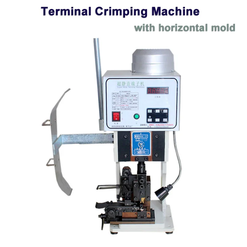 Imagem -06 - Máquina Terminal 220v 110v Totalmente Automático Fio Terminal Crimper 1.5t de Baixo Nível de Ruído Vertical Único Molde de Grão Opcional