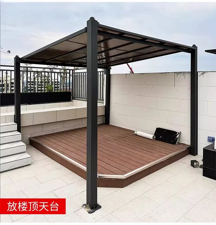 Aluminum alloy sun shed awning outdoor courtyard pavilion villa garden outdoor household assembly canopy parking shed
