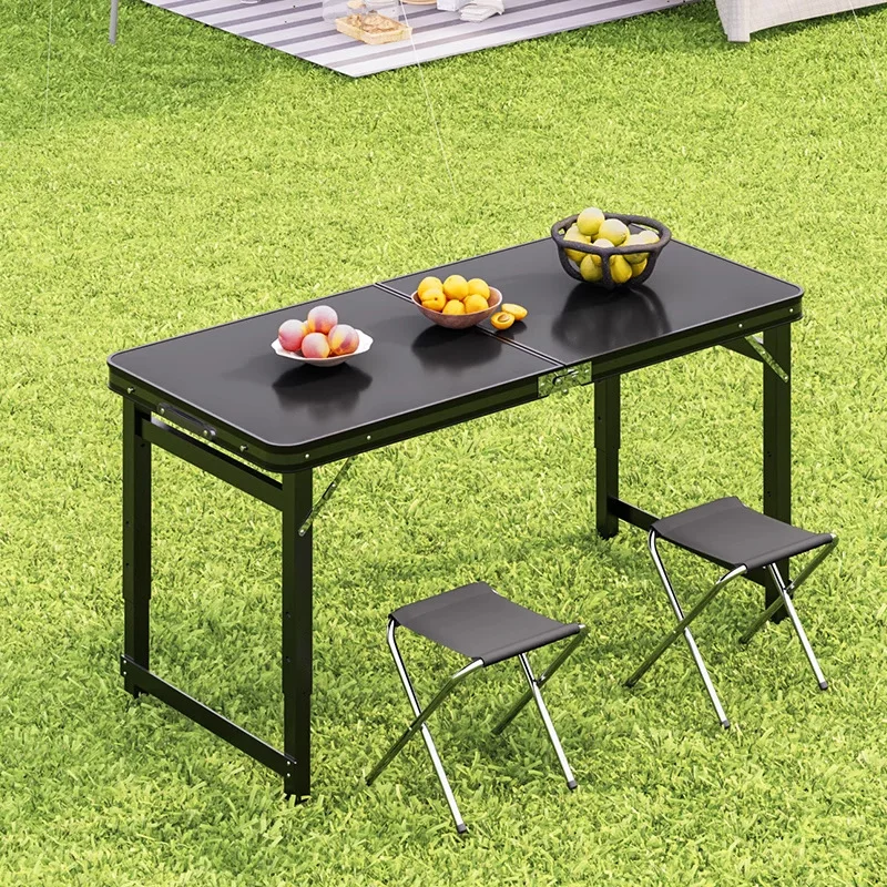 Portable Folding Table Adjustable Outdoor Camping Table Lightweight Removable Rectangle Tables Patio Furniture Outdoor Set