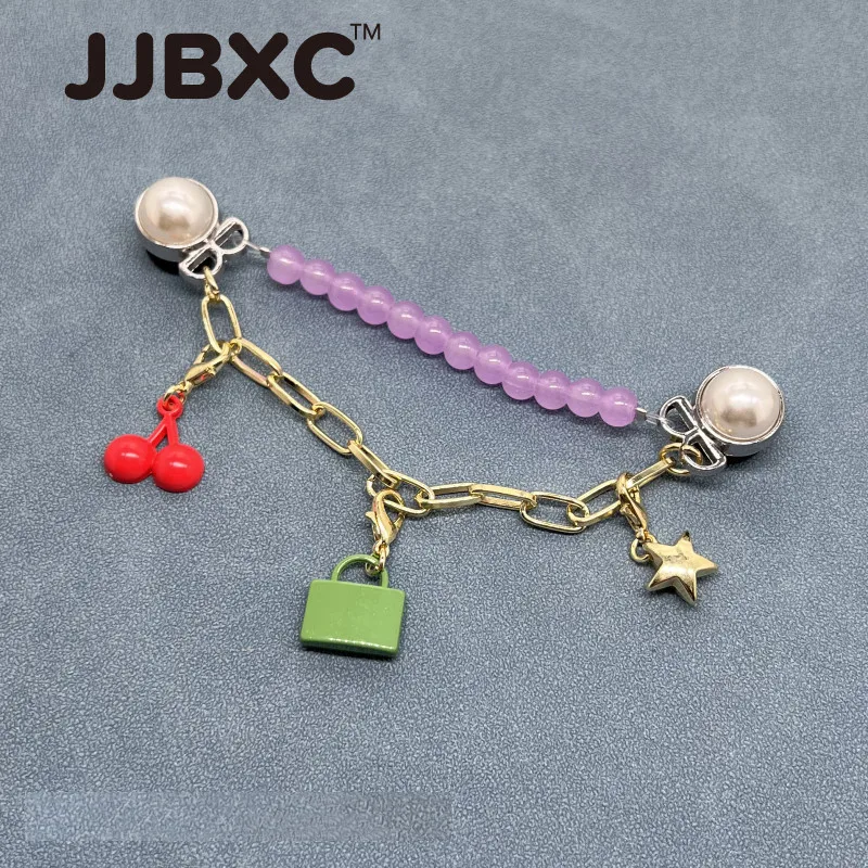 JJBXC Charm Shoe Buckle with Metal Texture - High-Quality Shoe Accessory
