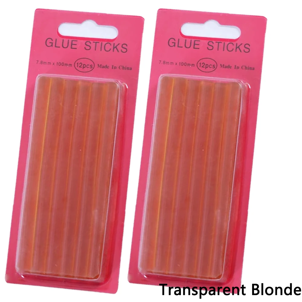 

12 PCS/PACK 0.78*1cm hair extension special small hot melt glue rod for making hair bundles and hair extension tool accessories