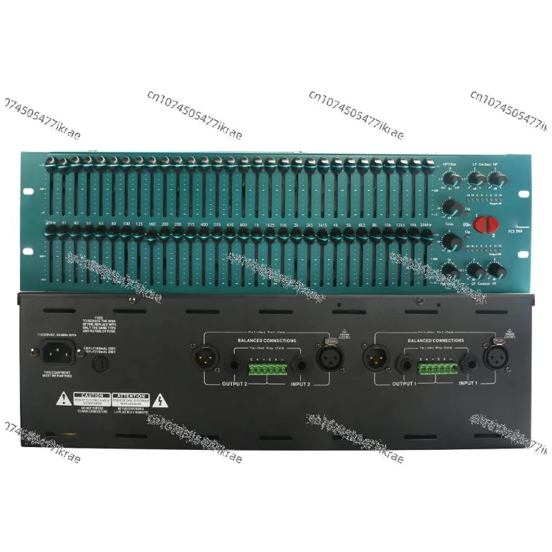 FCS966 Dual 31 Band Stereo Equalizer EQ Loudspeakerr Managed Graphic Equalizer for Studio Instruments