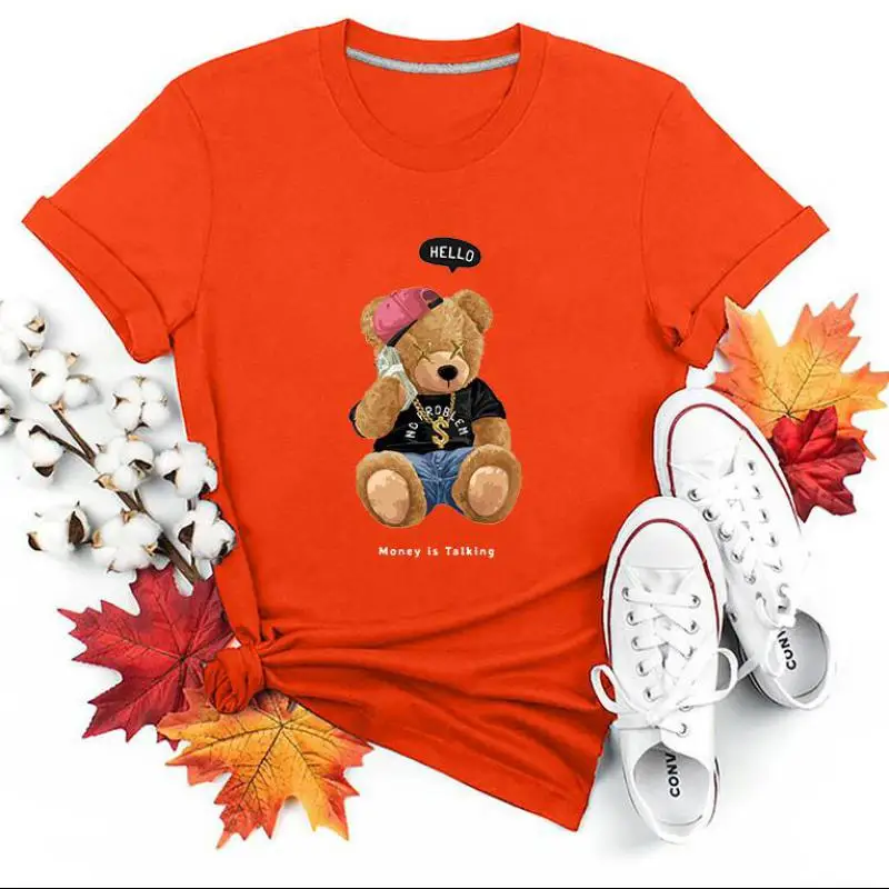 100% Cotton Call Bear T Shirts Women Summer Top T Shirts Unisex Short Sleeve O Neck T Shirts 2022 Women's Fashion Shirts S-4XL