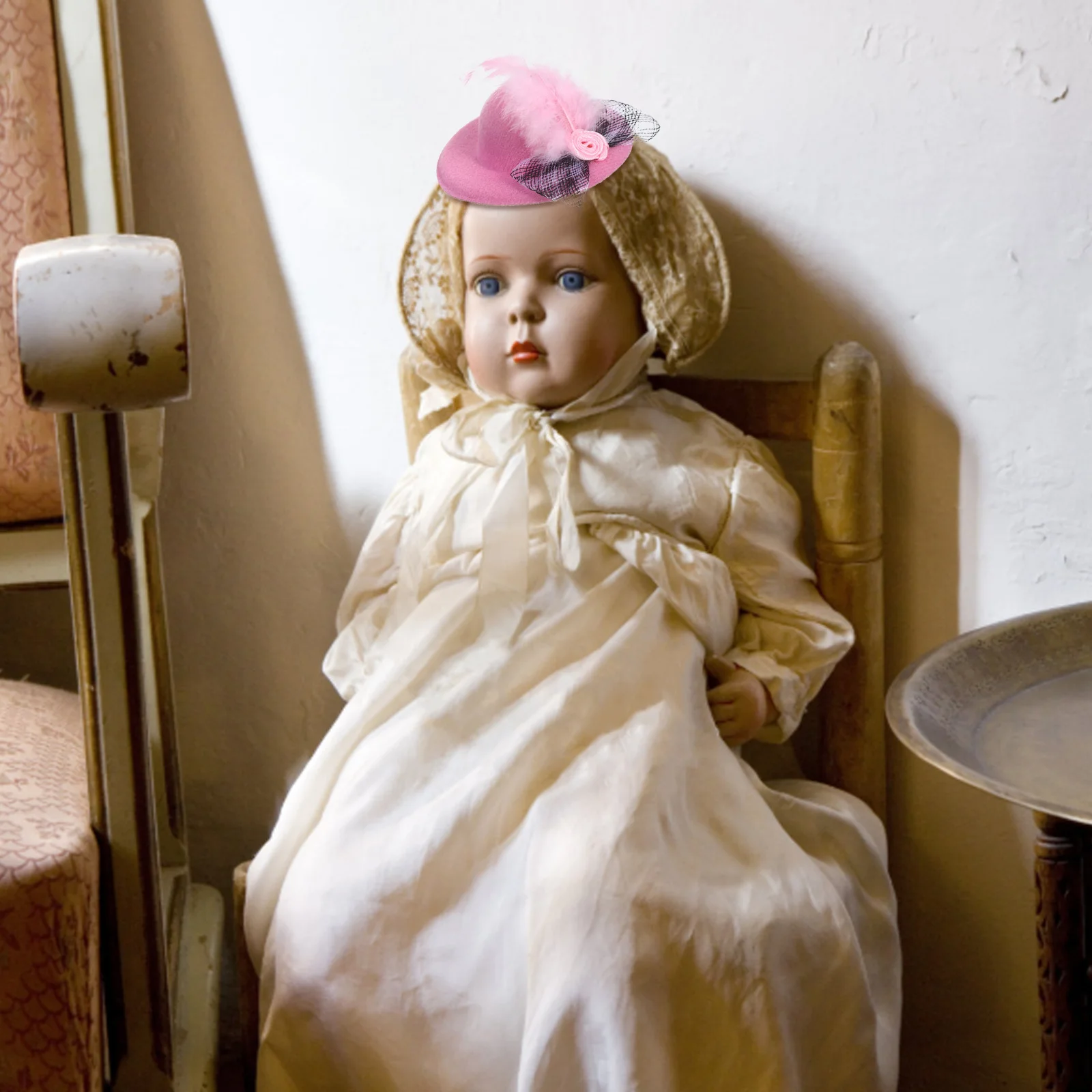 5 pezzi piccoli cappelli a cilindro per artigianato - mini berretti leggeri - ornamenti per cappelli in miniatura traspiranti per la decorazione della casa delle bambole fai da te