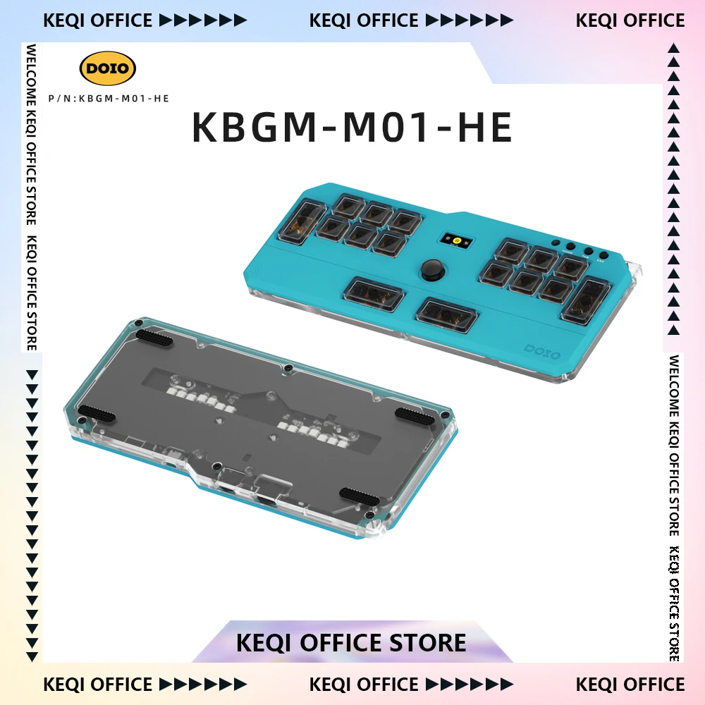 

DOIO HITBOX KBGM-M01-HE Клавиатура из алюминиевого сплава Проводной акриловый низкий магнитный переключатель Геймерская клавиатура OSU/DJMAX/Muse Dash/EZ2ON Custom