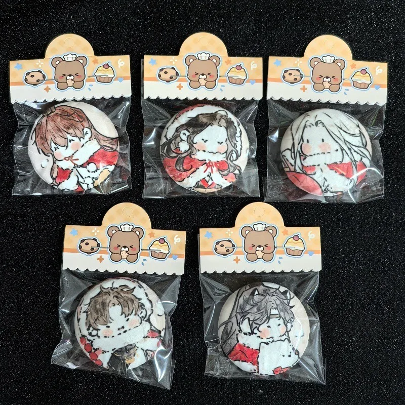 Game Zuo Ci Yuan Ji Fu Rong Sun Ce Liu Bian Character Q-version New Year Plush Bar Brooch Badge Accessories
