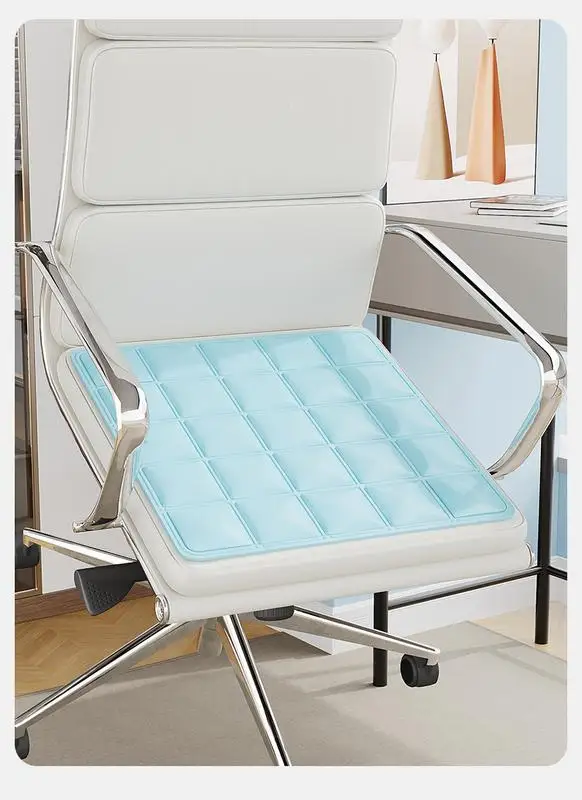 Ice Silk Seat Cushion Summer Offices Long Sitting Breathable Ice Pad Butt Pad Dormitory Cool Mat Chair Pad Home Cool Pad