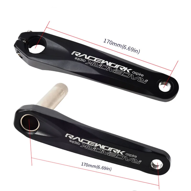 Manivela de carreras de aleación de aluminio hueca integrada 170mm 175mm 32 34 36 38T piñón con soporte inferior bielas de bicicleta de montaña